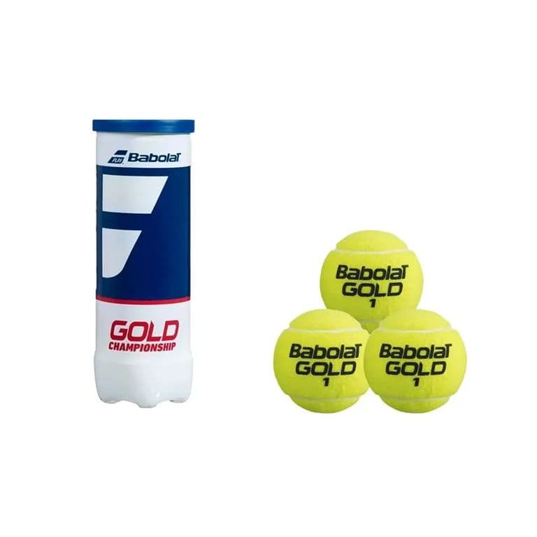 Tarro de Pelotas de Tenis Gold Championship X3
