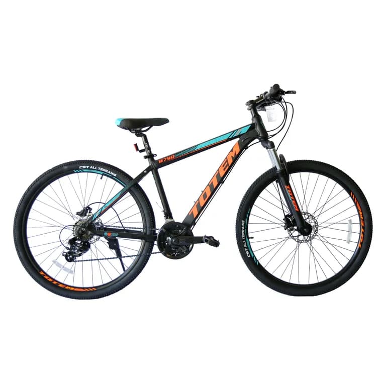BICICLETA MTB W790 ARO 29 TALLA 19 NEGRO CON NARANJA