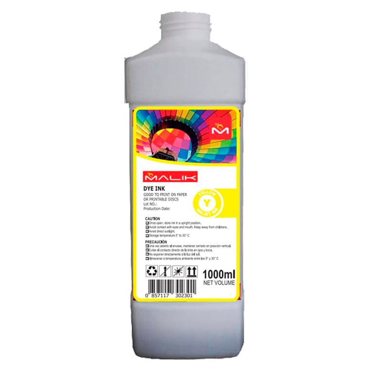 Tinta Amarillo 1 Litro con Botella para Epsn E/tank L3210