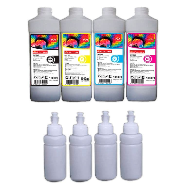 Pack 4 Litros + 4 Botellas vacias para Canon Pixma G2100