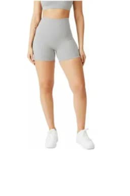 Short Algodon Corto. Tipo Calza, Mujer. Gym. Colegio 485 Gris M/L