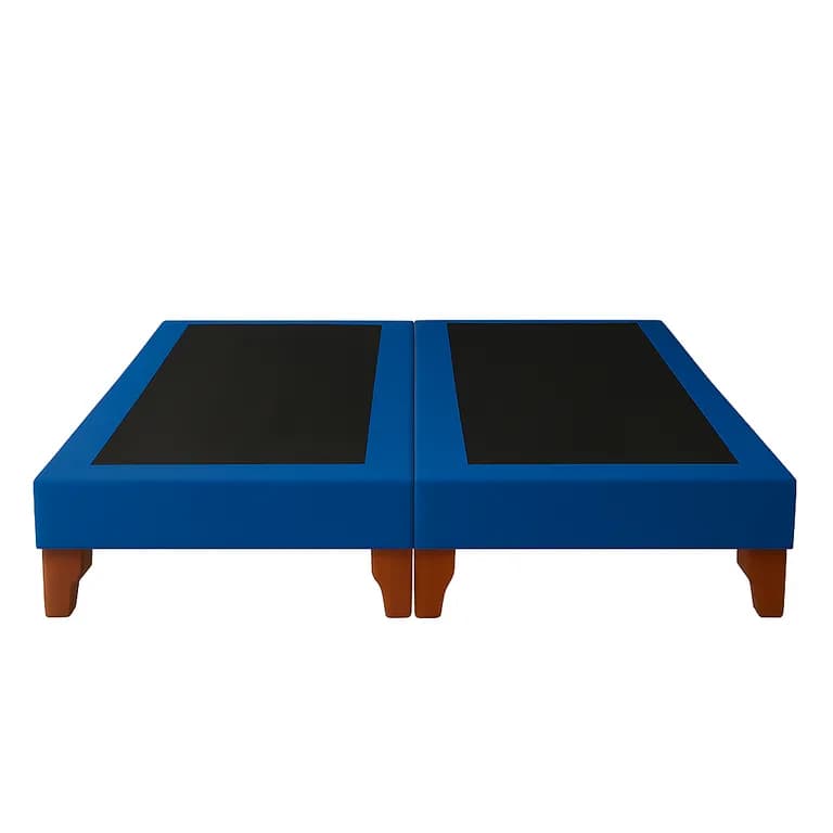 Base De Cama 2 Plazas Azul Francia