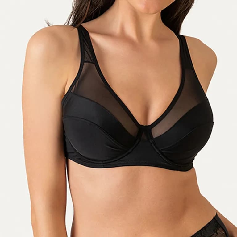 Sosten Cobertura Completa Control Natural Mujer Negro 42D