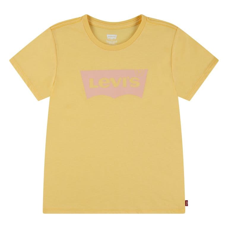 Polera Nina Batwing Manga Corta Amarillo Amarillo 4