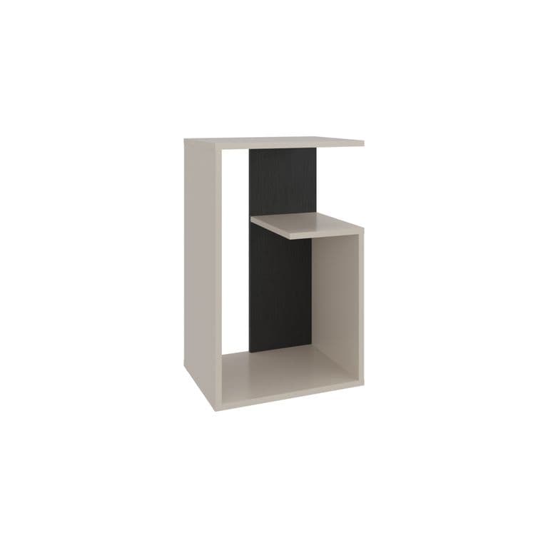Mesa Lateral 634X398X30 Cm Beige Y Negro