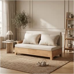 Sofa Cama 2 Cuerpo Con Alcenamiento 120cm Ancho Hecho Madera