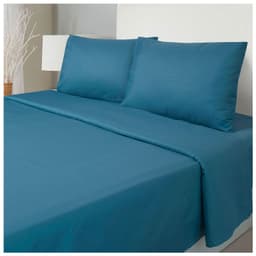 Juego de Sabanas Embossed Microfibra Azul 1.5 Plaza