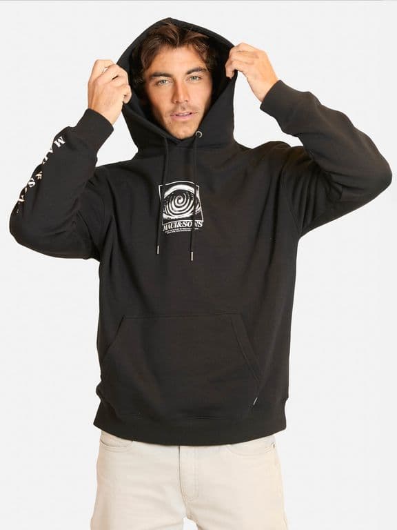 Poleron Canguro Playvora Negro Hombre - Negro Negro S