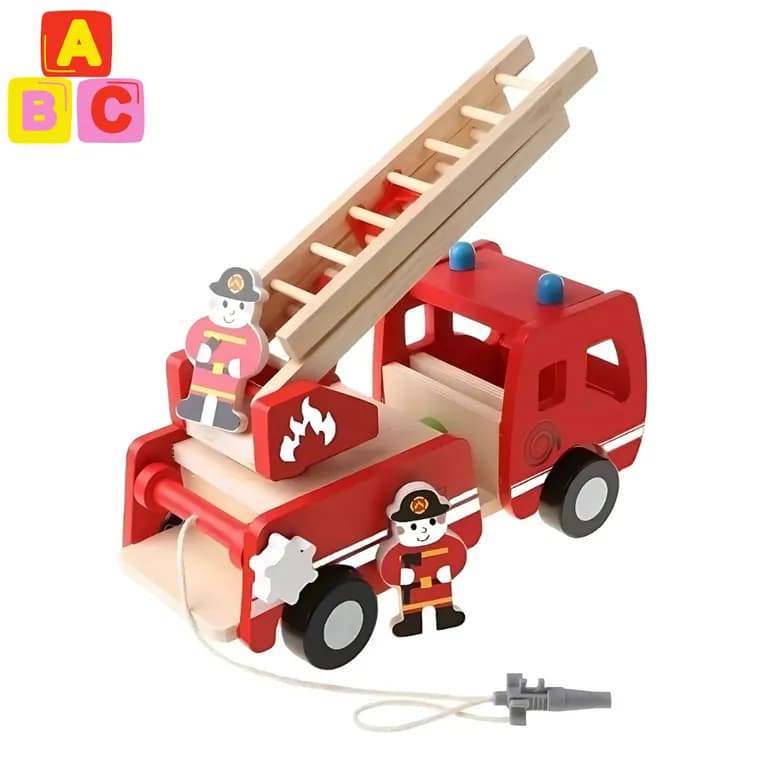 Camion de Bomberos de Madera Juguete de Rol