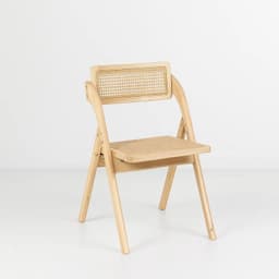 Silla Ambar Plegable de Madera Rattan Natural