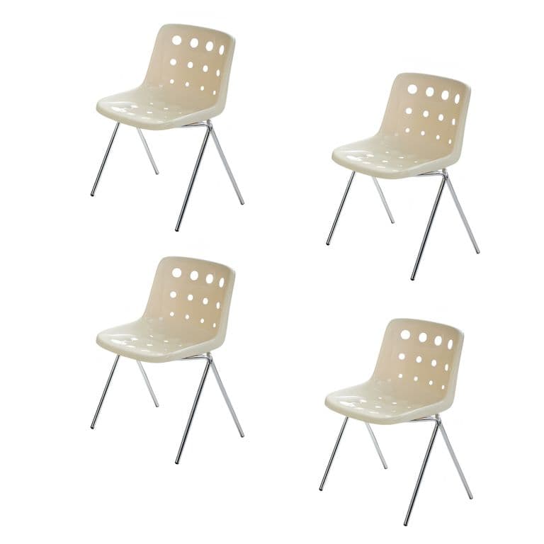 Set 4 Sillas De Comedor PP Swiss Crema Swiss Beige
