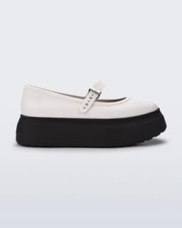 Soft Ballerina Platform Blanco Negro Blanco 35