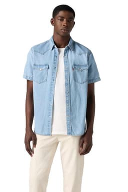 Camisa Hombre Classic Western Azul Azul S