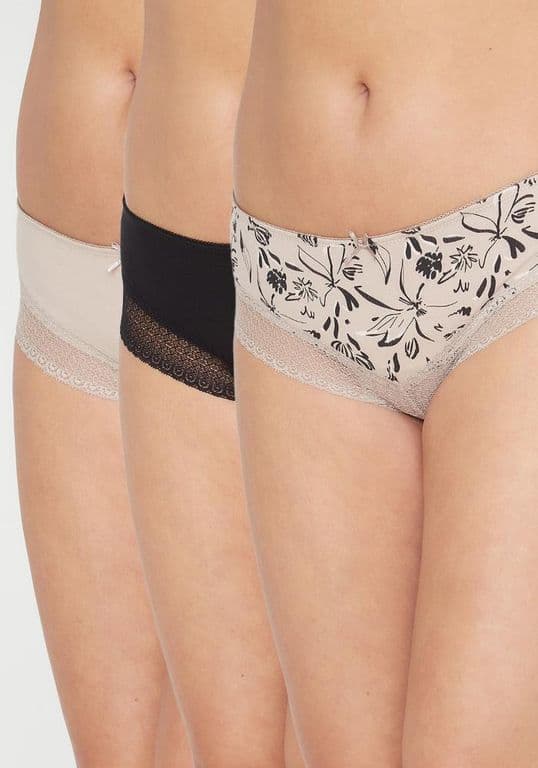 Pack 3X Pantaleta Algodon P314.0024-NEG4 Negro 2XL