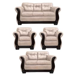 Living Con Resorte Estructural 7 Cuerpos Taurus 3+2+1+1 Envejecido Beige