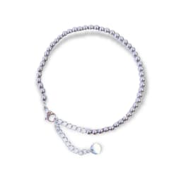 Pulsera Esfera 3mm Brazalete ajustable plateada unisex hipoalergenico Plateado TALLA UNICA
