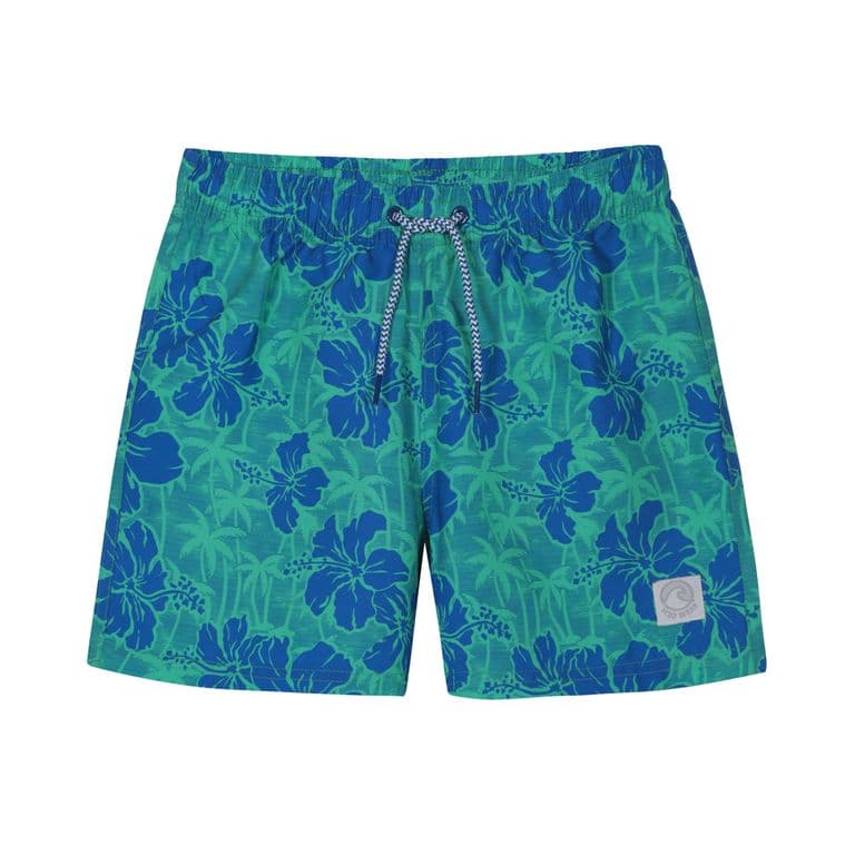 Traje de Bano Nino Short Estampado Verde - Verde Verde 4