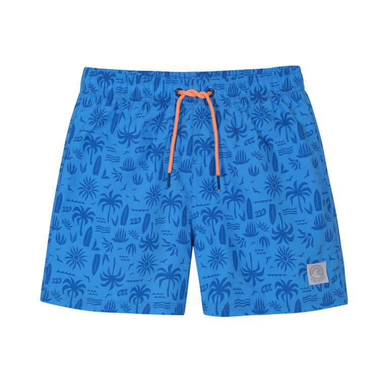 Traje de Bano Nino Short Estampado Azulino - Azulino Azulino 4