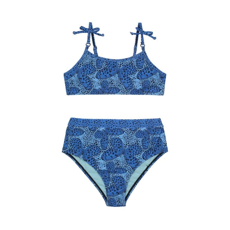 Traje de Bano Nina Teens Bikini UV50 Bretel Azul - Azul Azul 12