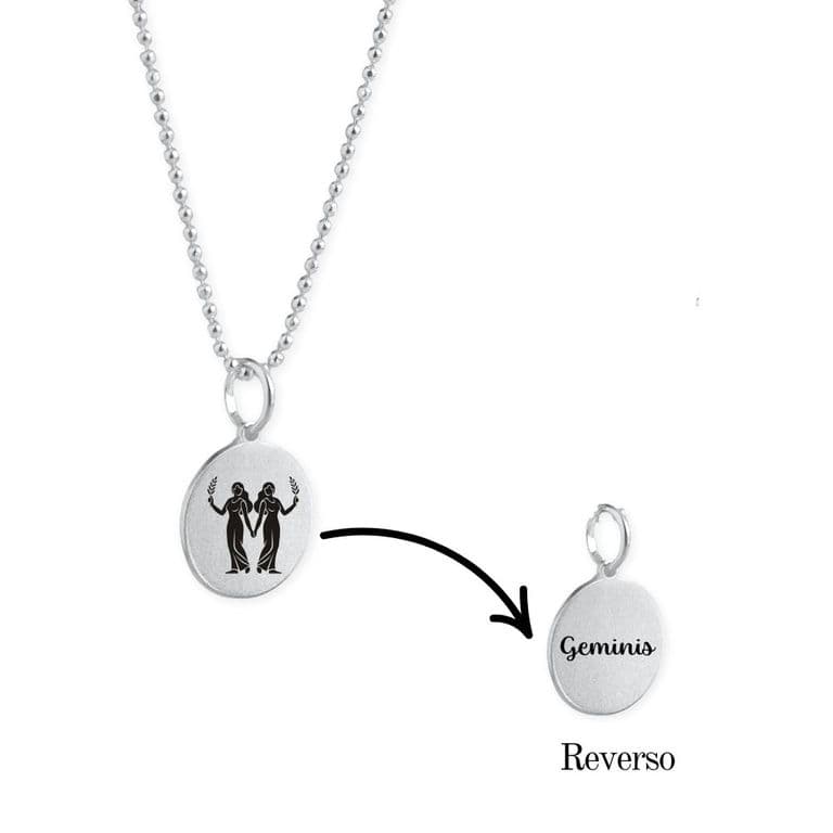 Collar de Plata Zodiaco Signos Horoscopo-Geminis Plateado TALLA UNICA