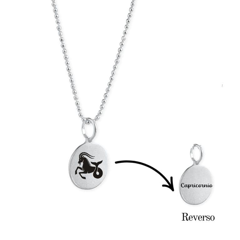 Collar de Plata Zodiaco Signos Horoscopo-Capricornio Plateado TALLA UNICA