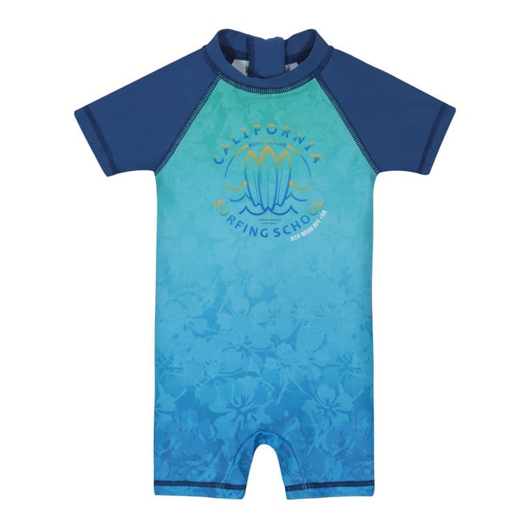 Traje de Bano Bebe Nino Body UV50 Denim - Azul Azul 9-12 MESES