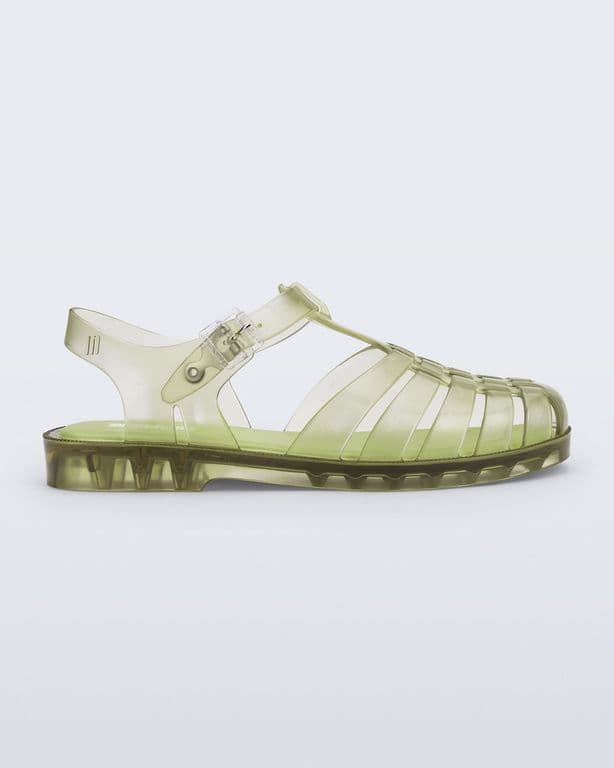 Sandalia Possession Verde Transparente Verde Lima 35