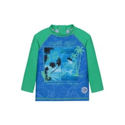 Traje de Bano Bebe Nino Polera UV50 MLarga Verde - Verde Verde 9-12 MESES