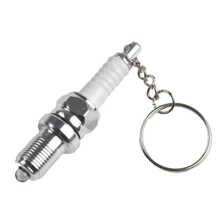 Llavero Metalico Tipo Bujia Con Luz Led Para Regalo Tun Ning Acero TALLA UNICA