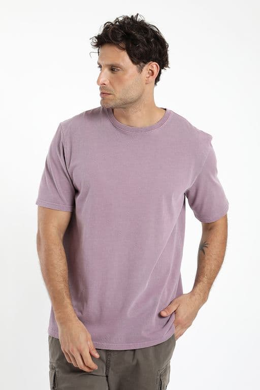 Polera hombre manga corta Plain heavyweight - Algodon organico Rosa M