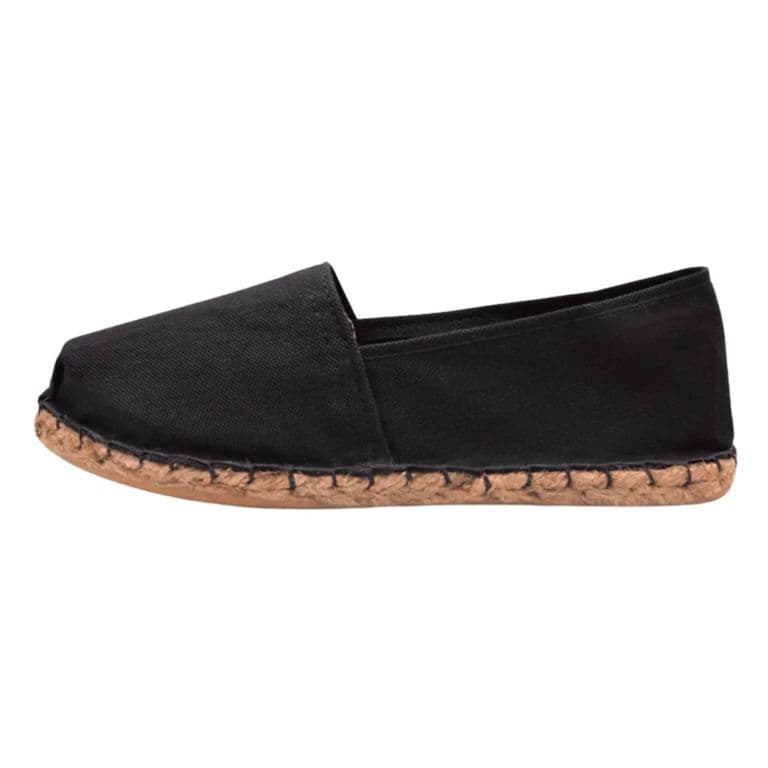 Alpargatas Canamo Yute Excelente Calidad Suela Refuerzo Goma Negro 37