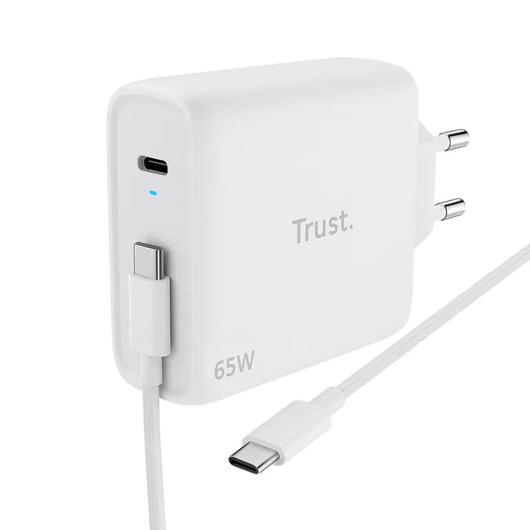 Cargador Universal USB-C 65W 3A + Cable C/C de 2Mt