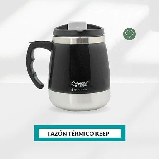 Mug Tazon Termico Color Negro 400ml