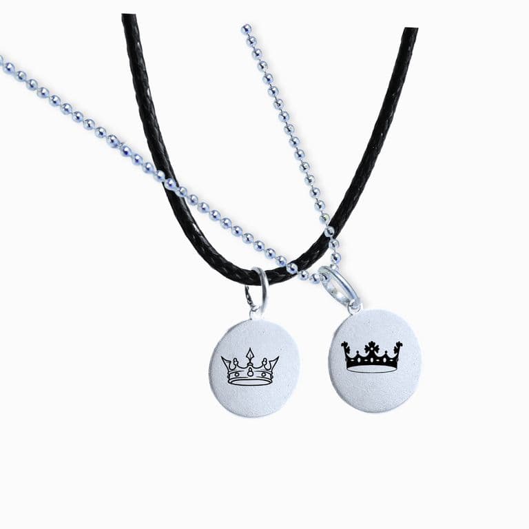 Cadena de Parejas - Su Majestad y Su Alteza Plateado TALLA UNICA