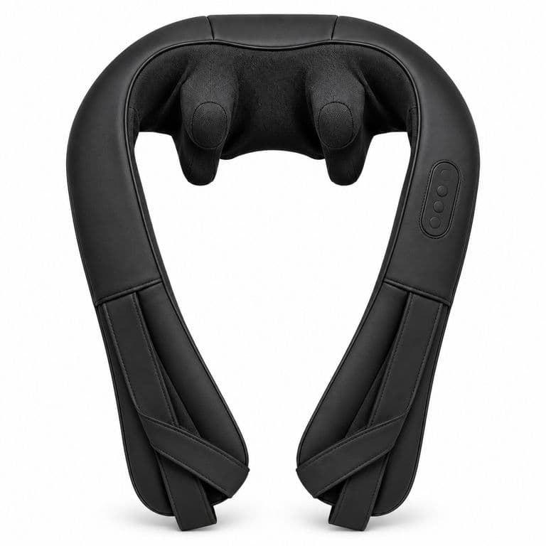 Masajeador Electrico de Cuello y Hombros Shiatsu con Calor Infrarrojo negro