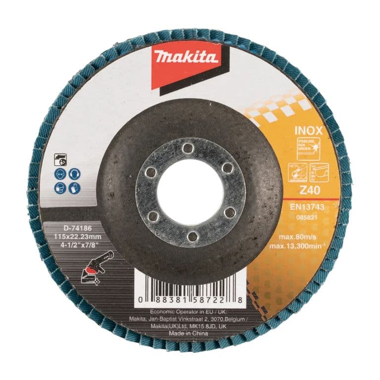 Disco Traslapado Metal/inox 4 1/2'' Gr40 D-74186