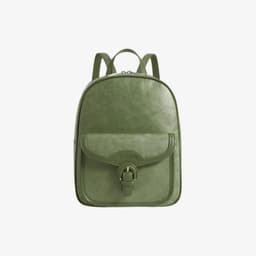 Mini Mochila Evelina Papel Lavable Ecologic 11 pul Verde Olivo