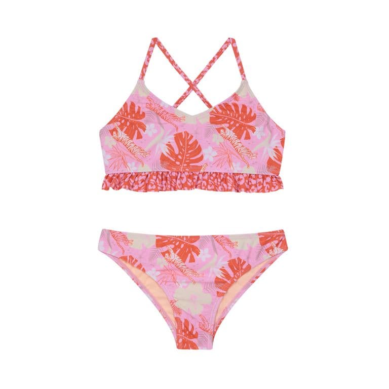Traje de Bano Nina Teens Bikini UV50 Rosado - Rosa Rosa 18