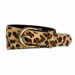 Cinturon Cuero Genuino Tigridia leopardo Multicolor M
