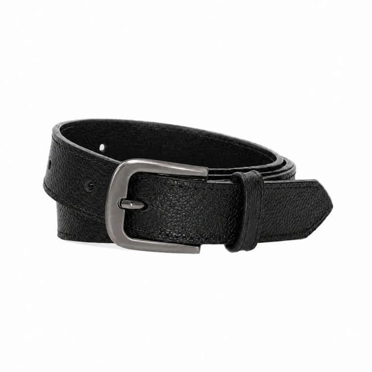 Cinturon Cuero Genuino Viola negro Negro Mate XS