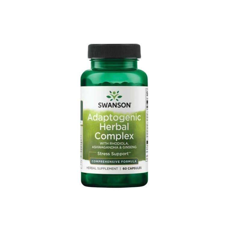 Adaptogenic Herbal Complex with Rhodiola Ashwagandha & Ginseng 60 Capsulas