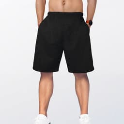 Short Buzo Hombre Recto 100% Algodon Confeccion Nacional Negro 3XL