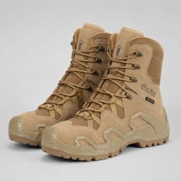 Botas Outdoor Unisex Cuero Impermeable Cafe 44