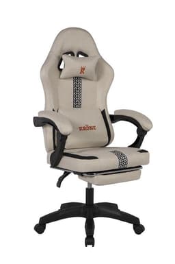 Silla Gamer Oficina Krone Reclinable Fabric Blanca