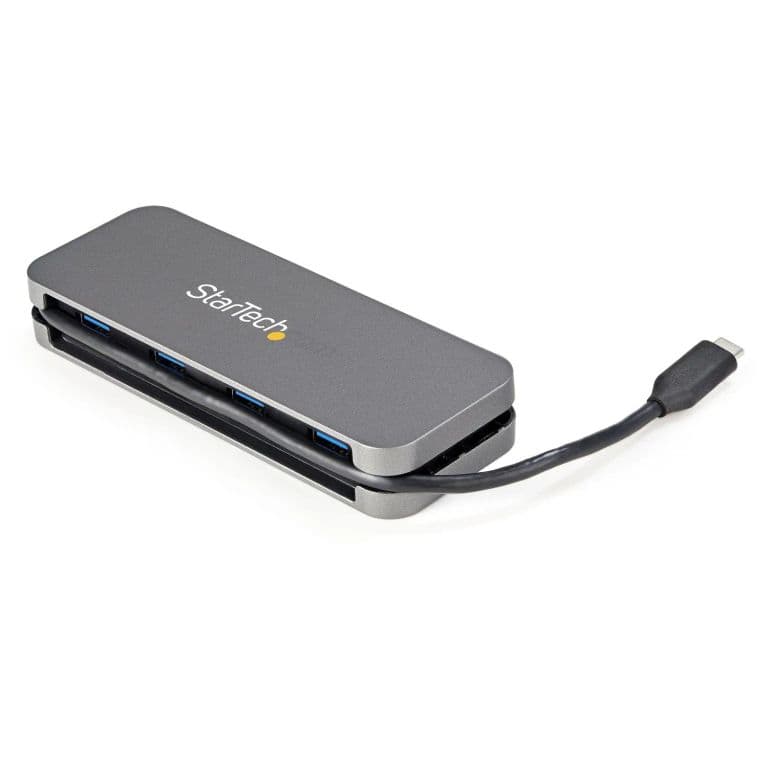 Hub USB C de 4 Puertos USB-A Gris