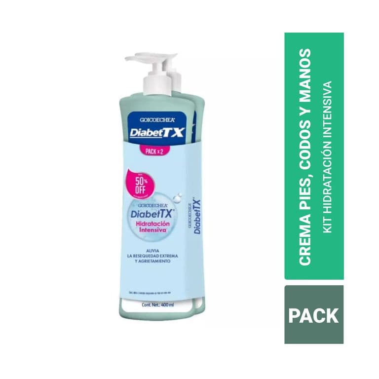 DIABET TX PACK CREMA CORPORAL HIDRATANTE 400ML 2UN
