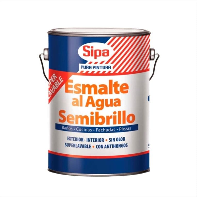 Esmalte al agua semibrillo blanco 1 gal