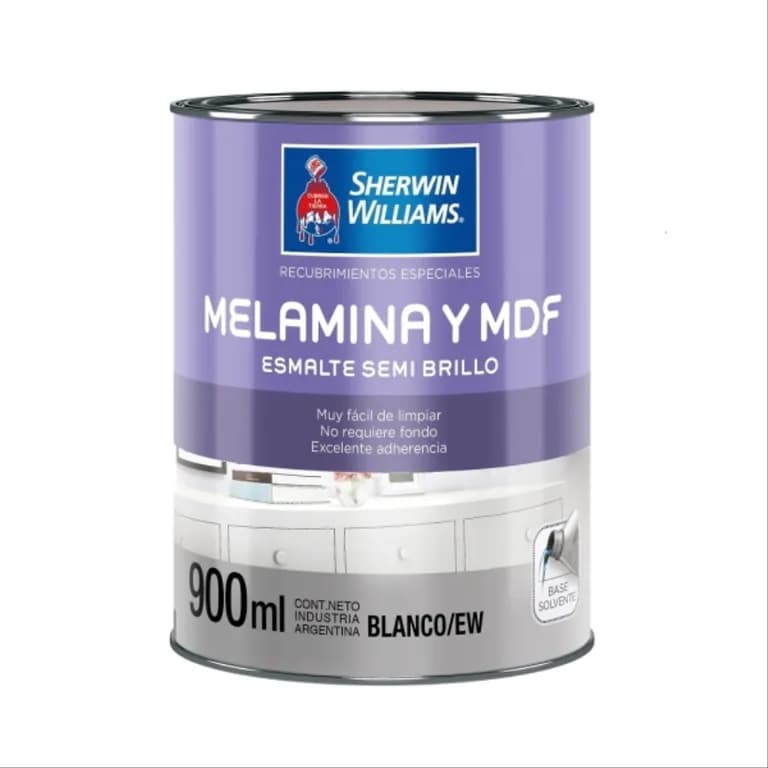 Esmalte para melamina y MDF blanco semibrillante 1/4 gal