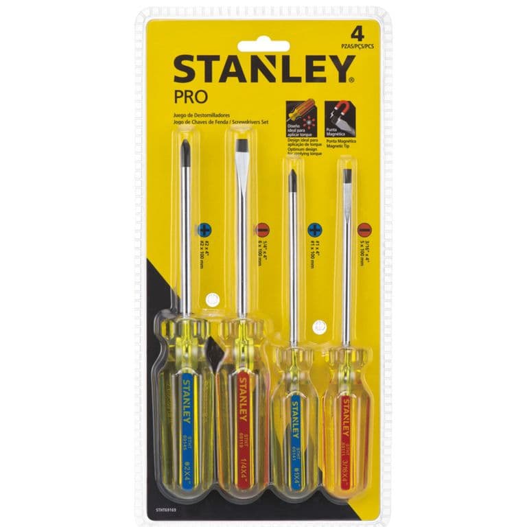 Set Kit 4 Destornilladores Pro Paleta Cruz STHT69169