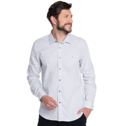 CAMISA HOMBRE CASUAL MANGA LARGA TEXTURADA GRANADA - Blanco M